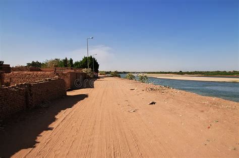 The Small Village On Nile River Khartoum Sudan Stock Image Image Of