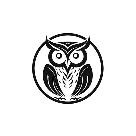 Owl Black And White Logo. AI Generated 21756368 Stock Photo at Vecteezy