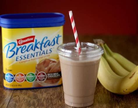 Carnation Breakfast Essentials Chocolate Peanut Butter Banana Smoothi