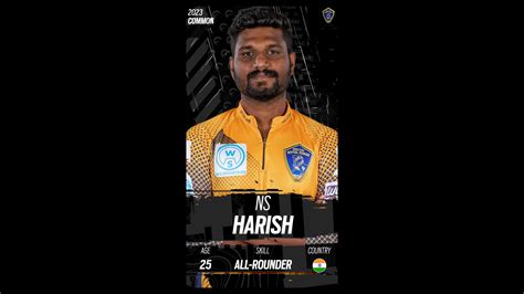 Ns Harish Digital Player Card Nrk Tnpl Fancraze