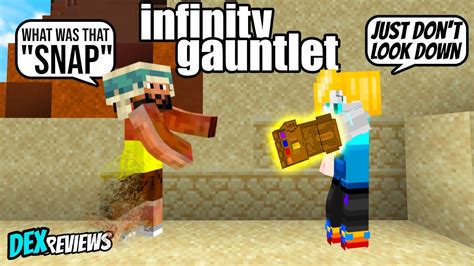 Infinity Gauntlet Addon For Minecraft Bedrock Dex Review Youtube