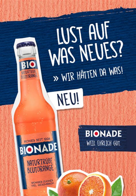 Aufmerksamkeitsstarke Neuproduktkampagne F R Bionade Naturtr Be Blutorange