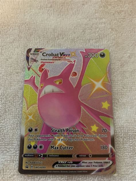 Mavin Crobat Vmax SHINY SWSH099 NM Full Art Promo Rare Pokemon Card