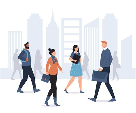 Premium Vector People Going Back To Work Illustration