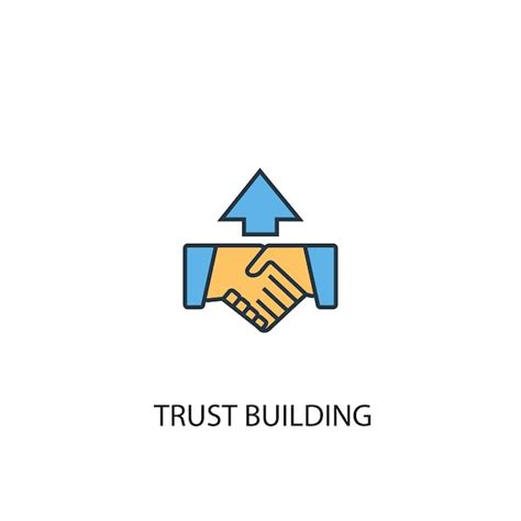 Premium Vector Trust Building Concept Colored Line Icon Simple