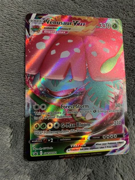 Venusaur VMAX SWSH102 Black Star Promo Regular Size Pokemon TCG Card