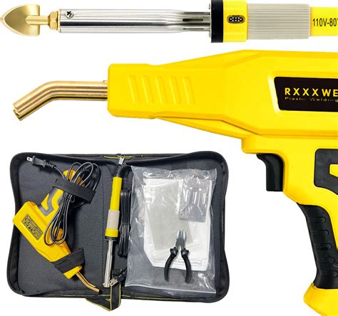 Foliv Plastic Welder W Portable Plastic Welding Kit In Handheld Hot Stapler Plastic