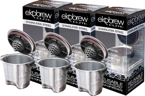 Ekobrew Elite Reusable K Cup Filter For Keurig Brewers Stainless Steel