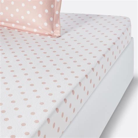 Drap Housse Flanelle Imprim Pois Clarisse Nude Blanc X Cm Leroy Merlin