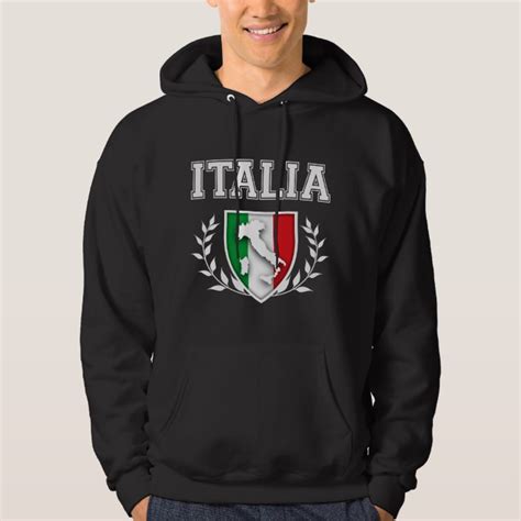 Italian Flag Crest Hoodie Zazzle