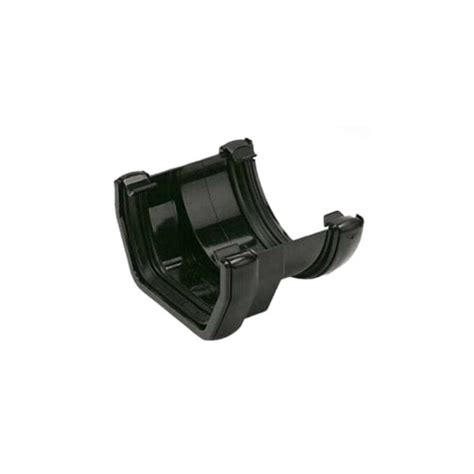 FloPlast Half Round Square Line Gutter Adaptor Black ERoofing