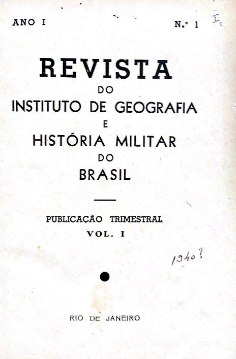 V N Revista Do Instituto De Geografia E Hist Ria Militar