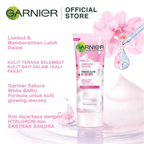 Garnier Sakura White Pinkish Glow Whip Foam 100ml Original