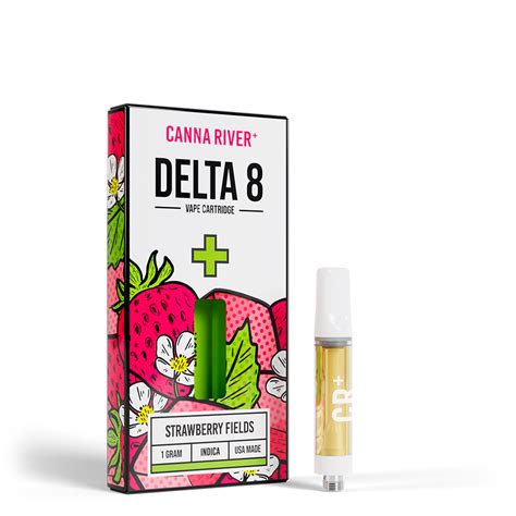 Canna River Delta 8 Vape Cartridge Strawberry Fields 1g Dr Ganja