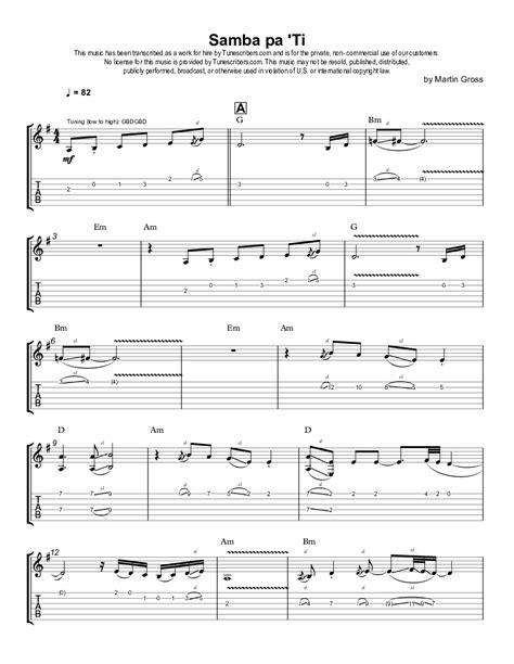 Tunescribers Samba Pa`ti Sheet Music