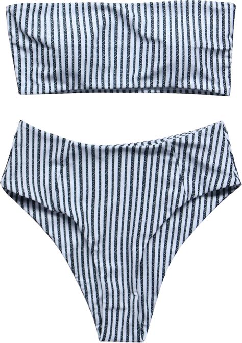 Amazon Omkagi Women S Piece Bandeau Bikini Set Strapless