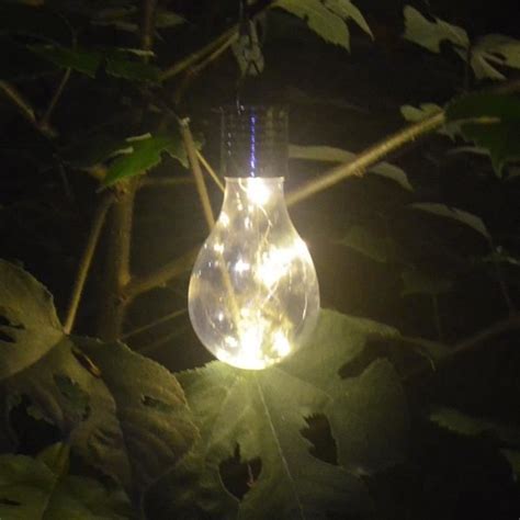 BORNE SOLAIRE Warm White Ampoules LED à énergie solaire pour jardin