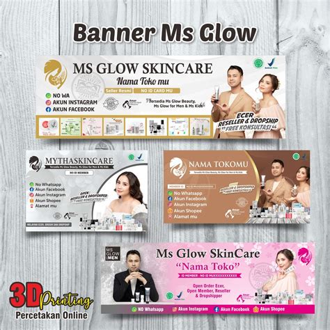 Jual FREE DESAIN BANNER MSGLOW SPANDUK MS GLOW Shopee Indonesia