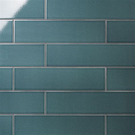 Colorplay Emerald Green 4 5x18 Glossy Crackled Ceramic Tile Tilebar