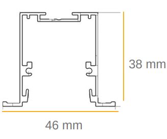 Porte Ankastre 46x38 1086 4638 Lineer Aydınlatma Mikro Aydınlatma