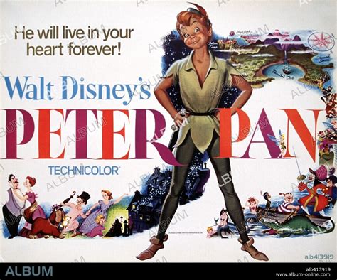 Poster of PETER PAN, 1953, directed by HAMILTON LUKE and WILFRED ...