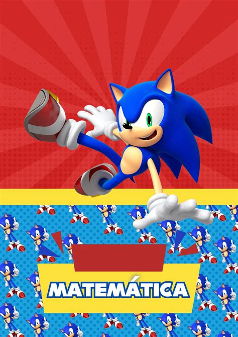 Capa De Caderno Do Sonic Para Imprimir - 9