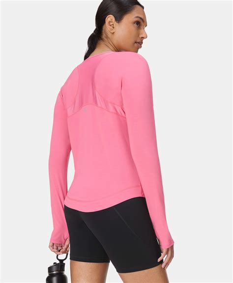 Breathe Easy Mesh Long Sleeve Top - Lollipop Pink | Sweaty Betty