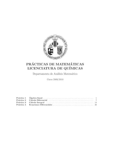 Pdf Practicas De Matem Aticas Licenciatura Practica Algebra