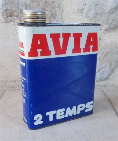 Ancien Bidon D Huile Moteur Avia Temps Motor Oil France Vintage Oil