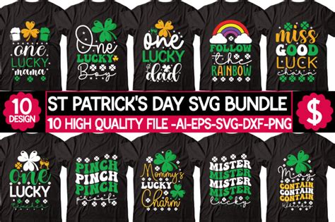 Mega St Patrick S Day Design Bundle St Patrick S Day Svg Let The