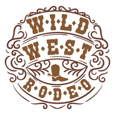 Wild West Rodeo Boot Badge Png And Svg Design For T Shirts