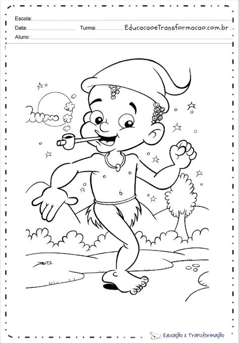 Lendas Do Saci Para Imprimir - Desenhos do Saci Pererê para colorir e imprimir - Folclore Brasileiro ...
