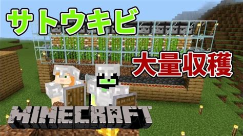 マイクラ サトウキビ自動回収機 エンチャントに向けて準備するよ Part9 統合版 新たな冒険録♪ かえクラ