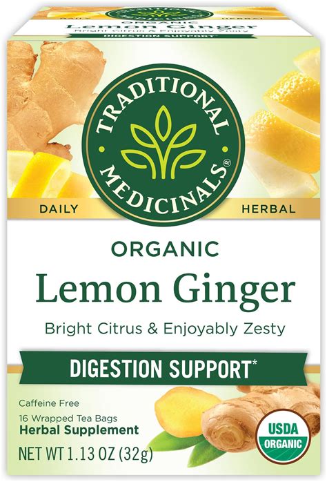 Bigelow Organic Steep Lemon Ginger Tea 60 Ct As