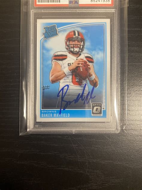 Baker Mayfield 2018 Rated Rookie 153 PSA Autographed On Card Donruss