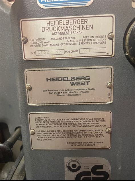 2 Color Used Heidelberg GTO52 2 Year 1987 PressCity