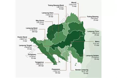 Bagi Yang Belum Tau Ini Luas Wilayah Provinsi Lampung Dan 15 Kabupaten
