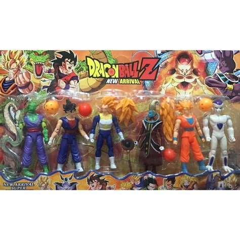 Kit Bonecos Dragon Ball Z Goku Articulados Pronta Entrega