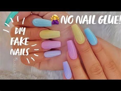 How To Make Fake Nails At Home Without Nail Glue DIY Fake Nails From