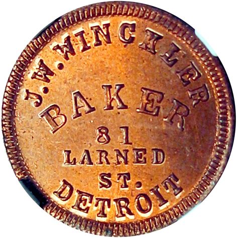 Civilwartokens Mi Co A R Ngc Ms Rb Detroit Michigan