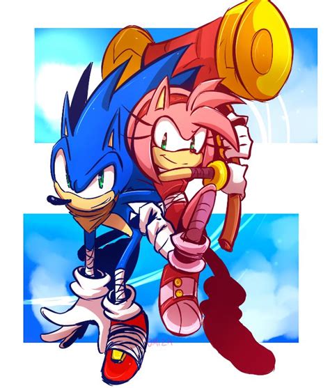 Sonic boom : Sonic and Amy by Zubwayori on DeviantArt | Sonic and amy ...