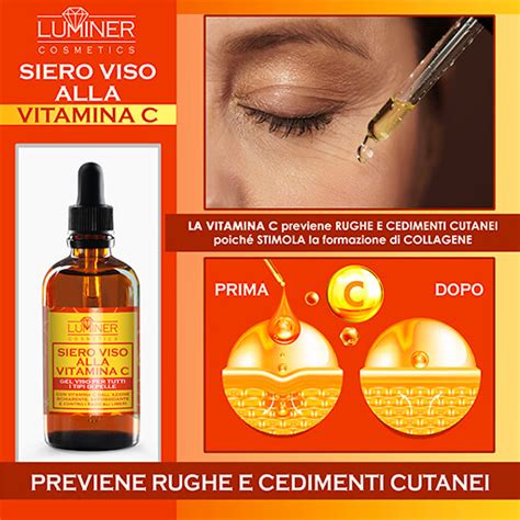 Siero Viso Alla Vitamina C Con Acido Ialuronico Puro