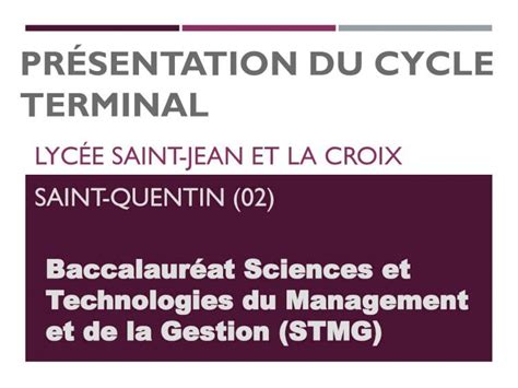 Pdf Pr Sentation Du Cycle Terminaldu Bac Stmg Liste Des Preuves