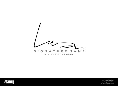 Lu Letter Signature Logotipo Plantilla Dise O Elegante Logo Firma