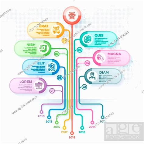 Tree Infographics Template With 7 Branches Options And Root Stock