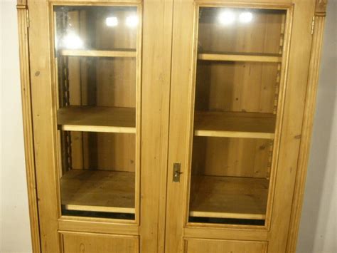 Vitrine Verglast Jugendstil Weichholz Antik Schrank Um Jhd