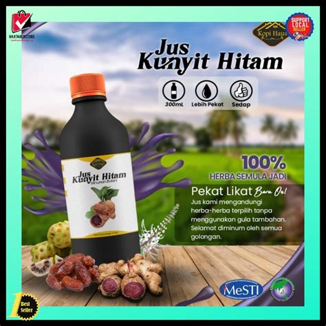 READY STOCK JUS KUNYIT HITAM MINUMAN BOTANI 100 ORIGINAL Shopee