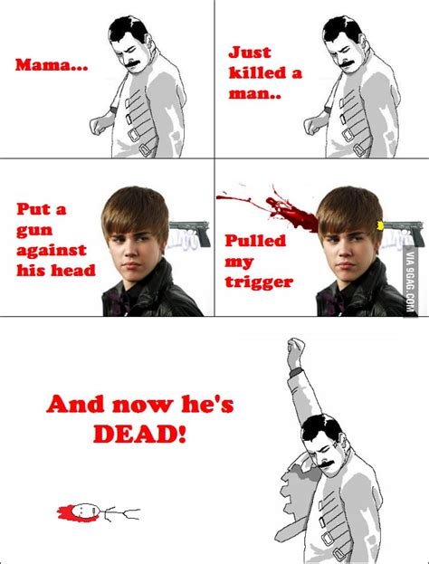 Bohemian Rhapsody Queen Ft Bieber 9GAG