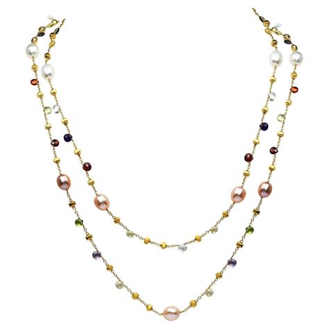 Designer MARCO BICEGO Vintage Paradise Multi Gemstone And Gold Bead