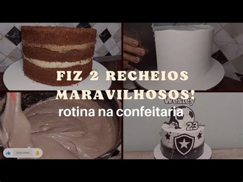 ROTINA NA CONFEITARIA FIZ RECHEIO DE MARACUJÁ E DOCE DE LEITE BOLO 20CM